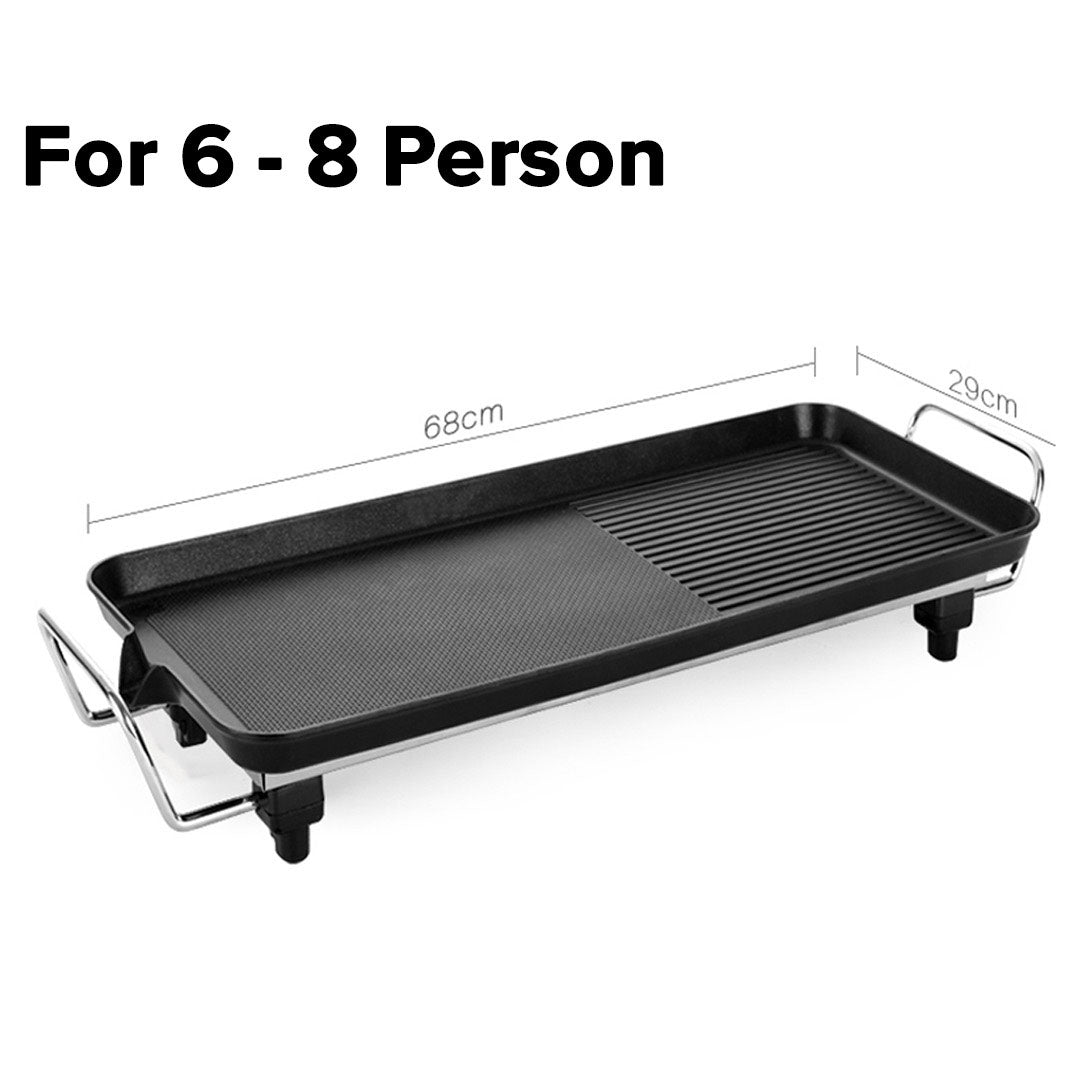 Soga 2 X 68cm Electric Bbq Grill Teppanyaki Plate Non Stick Surface Hot Plate Kitchen 6 8 Person