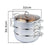 Soga 2 X 3 Tier 32cm Heavy Duty Stainless Steel Food Steamer Vegetable Pot Stackable Pan Insert With Glass Lid
