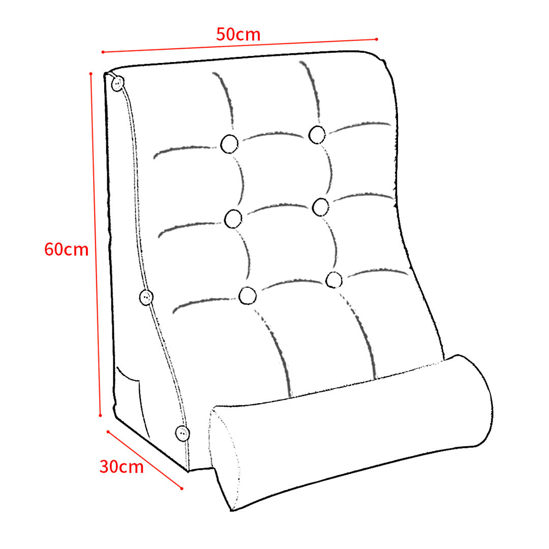Soga 2 X 60cm Peach Triangular Wedge Lumbar Pillow Headboard Backrest Sofa Bed Cushion Home Decor