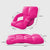 Soga 4 X Foldable Lounge Cushion Adjustable Floor Lazy Recliner Chair With Armrest Pink