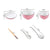 Soga Pink Japanese Style Ceramic Dinnerware Crockery Soup Bowl Plate Server Kitchen Home Decor Set Of 5