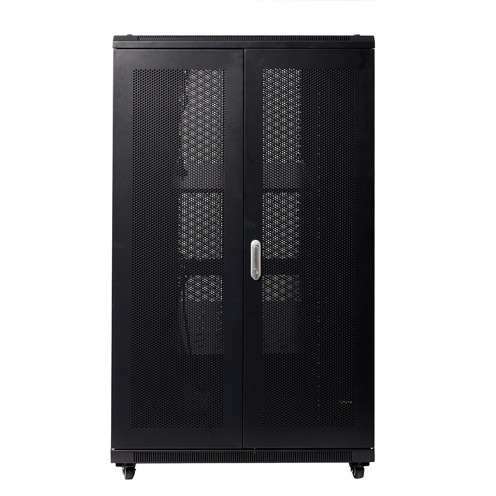 27RU 800mm Wide x 1000mm Deep Server Rack with Bi-Fold Mesh Doors