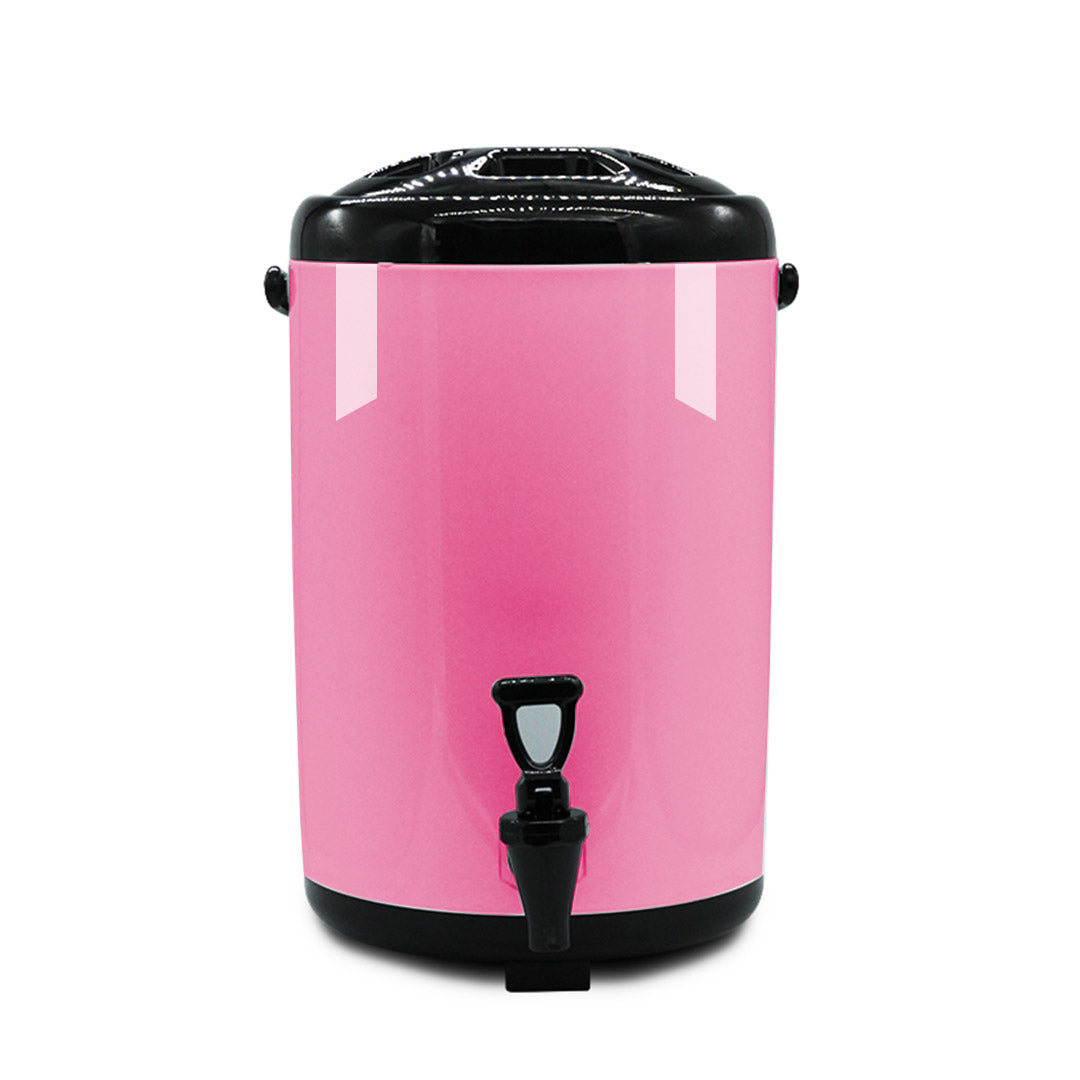 Soga 4 X 12 L Stainless Steel Insulated Milk Tea Barrel Hot And Cold Beverage Dispenser Container With Faucet Pink