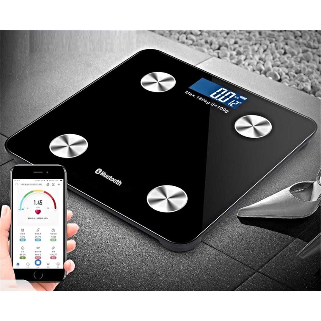 Soga 2 X Wireless Bluetooth Digital Body Fat Scale Bathroom Health Analyser Weight White/Pink