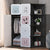 10 Cubes Black Portable Wardrobe Divide-Grid Modular Storage Organiser Foldable Closet with Doors