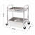 Soga 2 Tier 75x40x83cm Stainless Steel Kitchen Trolley Bowl Collect Service Food Cart Small