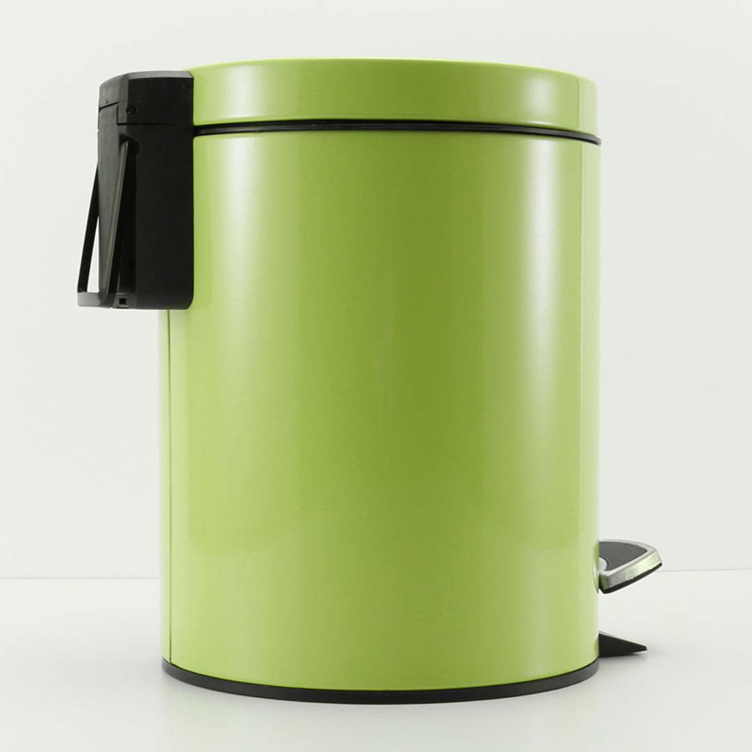 Soga 4 X Foot Pedal Stainless Steel Rubbish Recycling Garbage Waste Trash Bin Round 12 L Green
