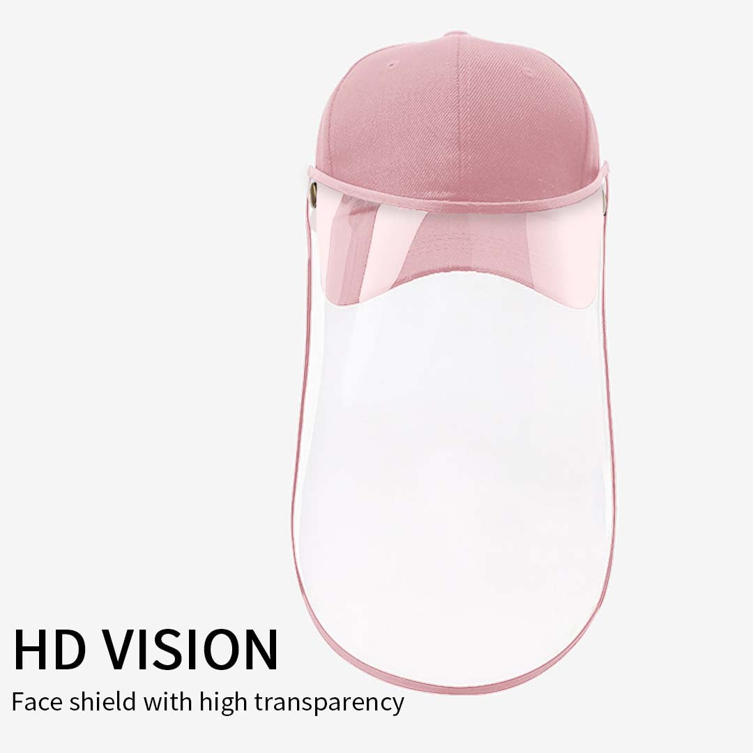 Outdoor Protection Hat Anti Fog Pollution Dust Protective Cap Full Face Hd Shield Cover Kids Pink