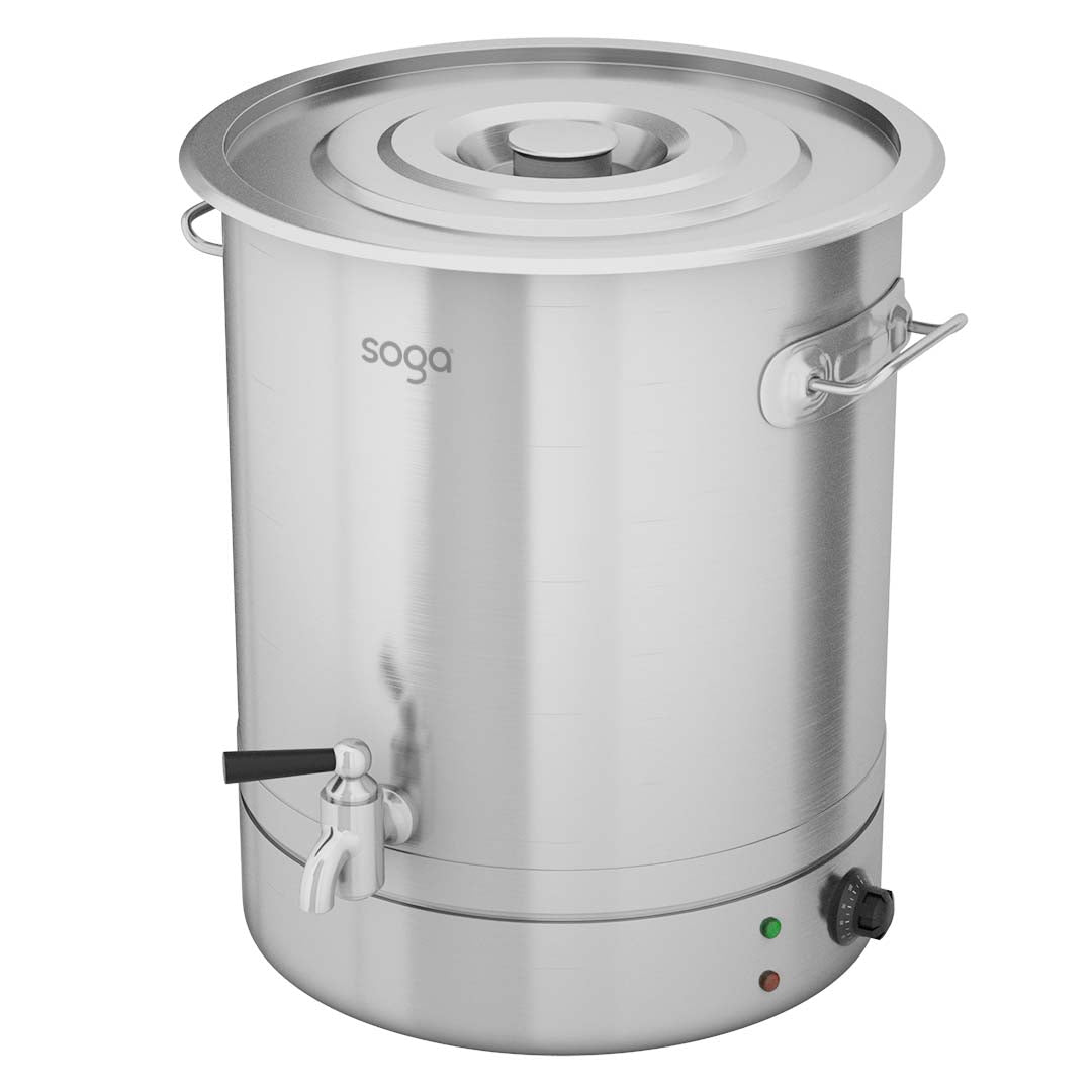 Soga 2 X 48 L Stainless Steel Urn Commercial Water Boiler 2200 W