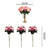 Soga 3pcs Artificial Silk With 15 Heads Flower Fake Rose Bouquet Table Decor Pink