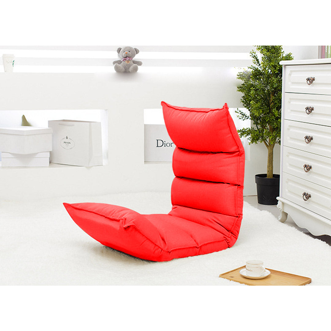 Soga Foldable Tatami Floor Sofa Bed Meditation Lounge Chair Recliner Lazy Couch Red