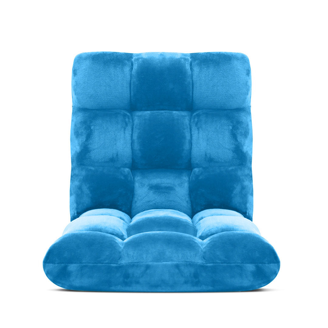 Soga Floor Recliner Folding Lounge Sofa Futon Couch Folding Chair Cushion Blue