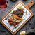 Soga 2 X 33.5cm White Square Wooden Serving Tray Slate Steak Serving Platter Chopping Board Paddle Home Decor