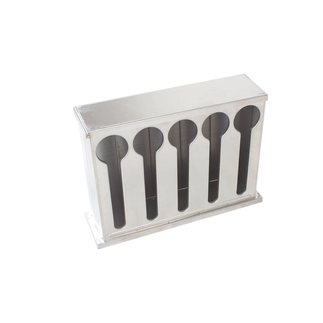 Soga 2 X Stainless Steel Buffet Restaurant Spoon Utensil Holder Storage Rack 5 Holes