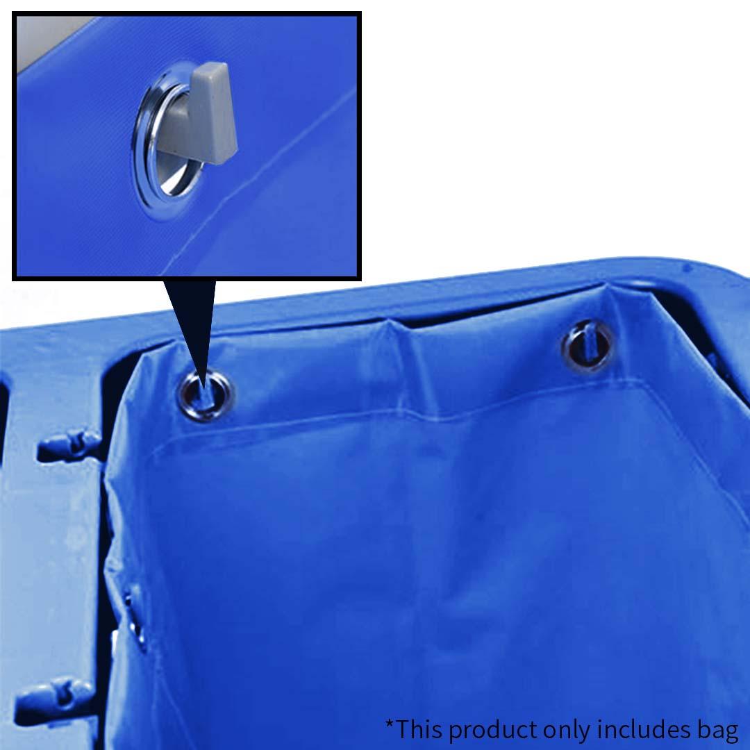 Soga 2 X Oxford Waterproof Reusable Janitor Housekeeping Cart Replacement Bag Blue