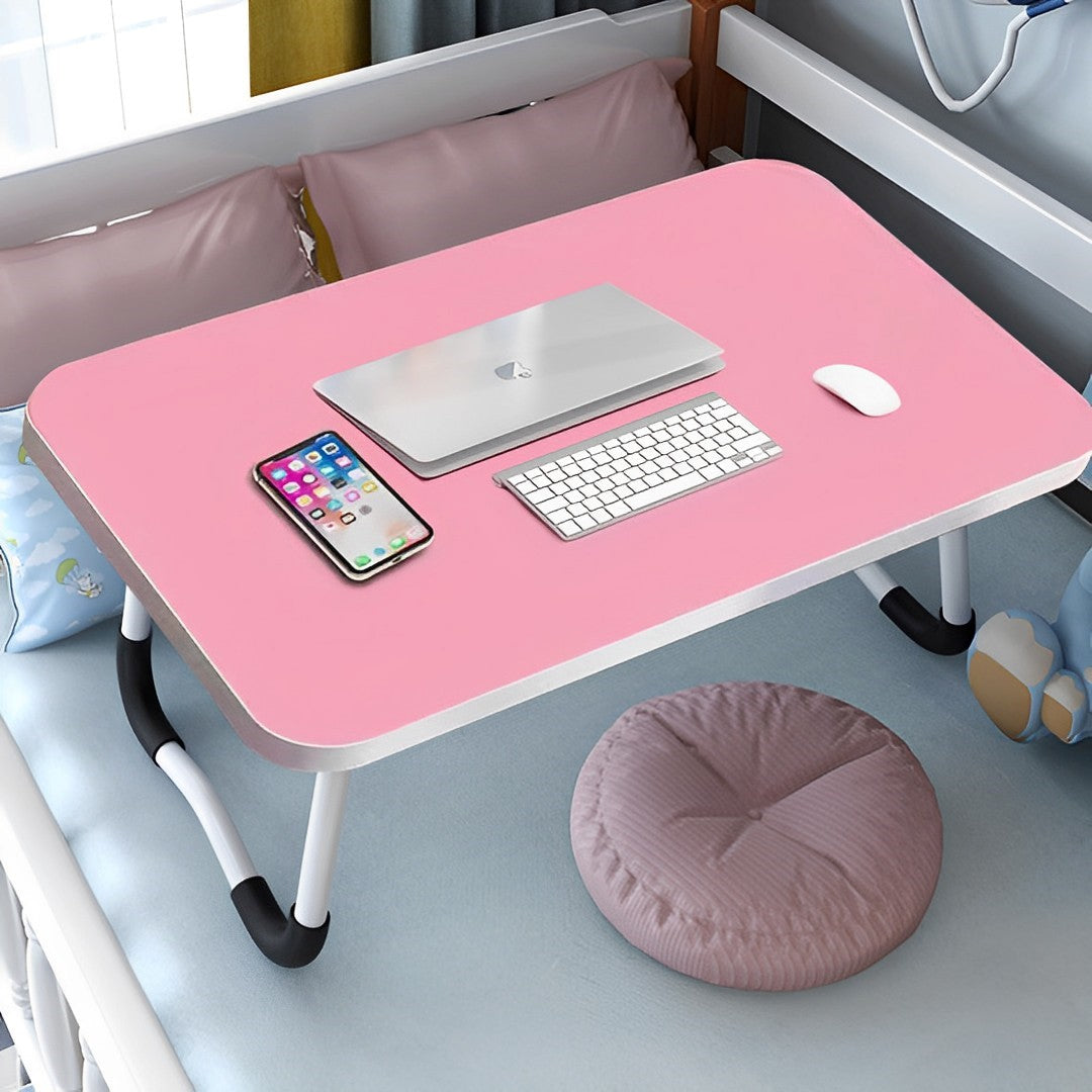 2X Pink Portable Bed Table Adjustable Foldable Bed Sofa Study Table Laptop Mini Desk Breakfast Tray Home Decor