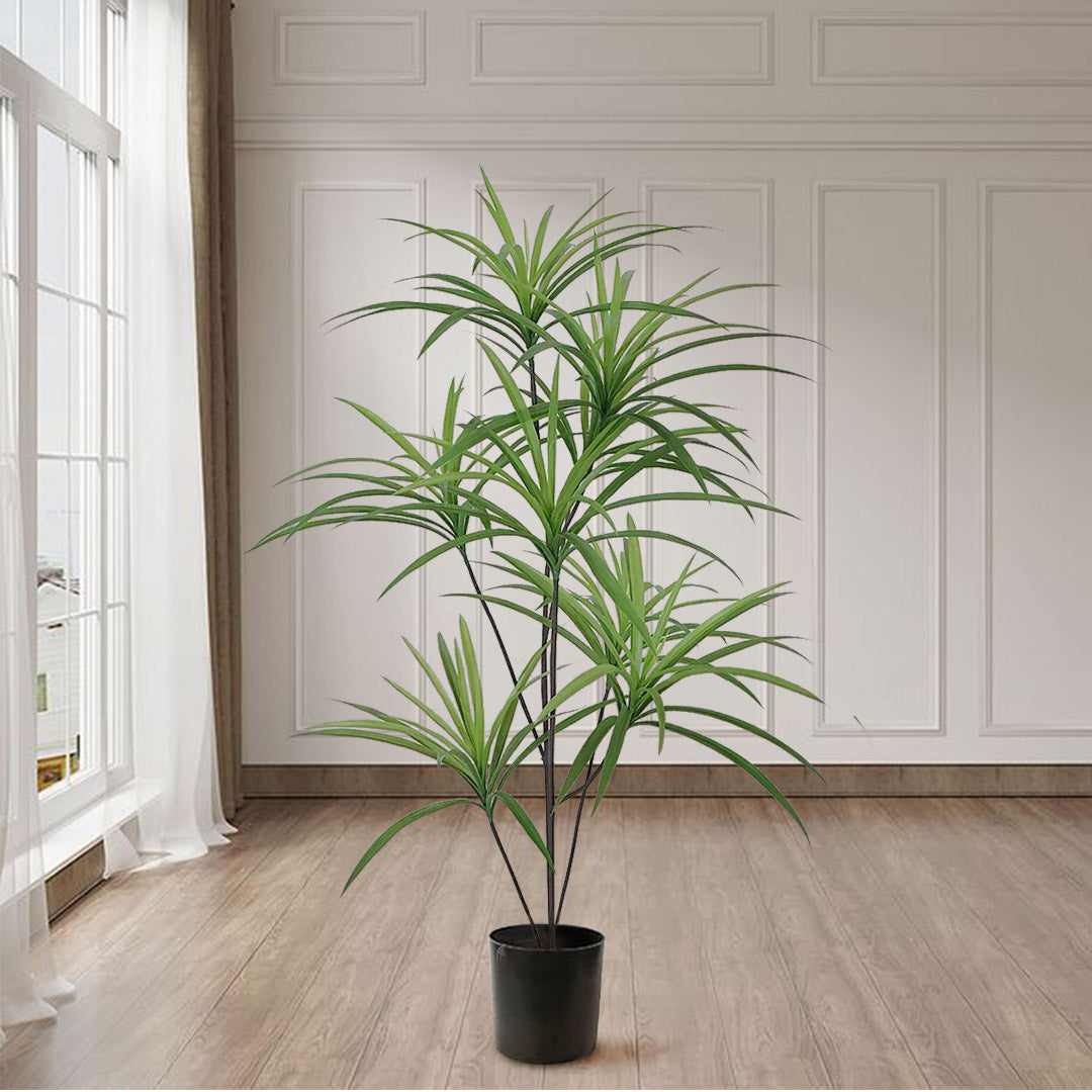 Soga 4 X 120cm Artificial Natural Green Dracaena Dragon Tree Fake Tropical Indoor Plant Home Office Decor