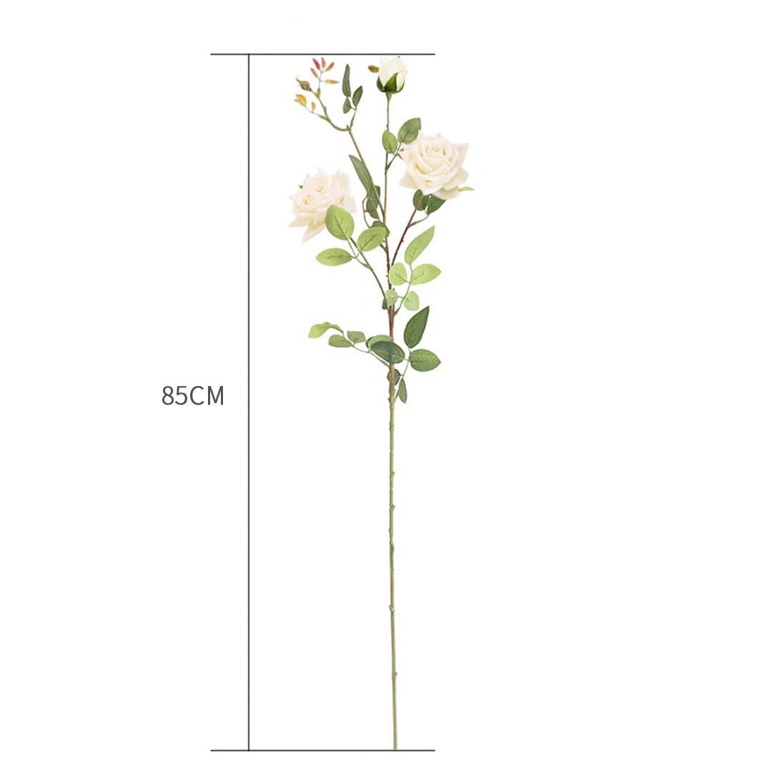 Soga 12pcs Artificial Silk Flower Fake Rose Bouquet Table Decor White