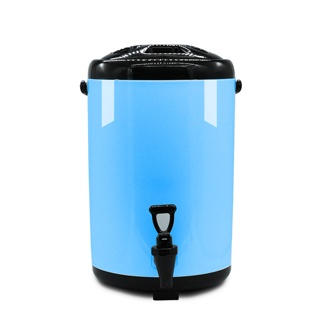 Soga 8 X 8 L Stainless Steel Insulated Milk Tea Barrel Hot And Cold Beverage Dispenser Container With Faucet Blue