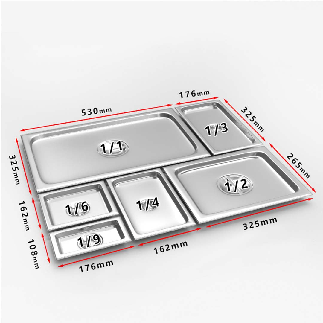 Soga 2 X Gastronorm Gn Pan Lid Full Size 1/1 Stainless Steel Tray Top Cover