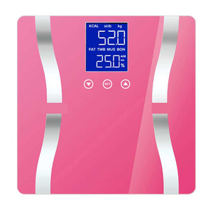 Soga 2 X Glass Lcd Digital Body Fat Scale Bathroom Electronic Gym Water Weighing Scales White