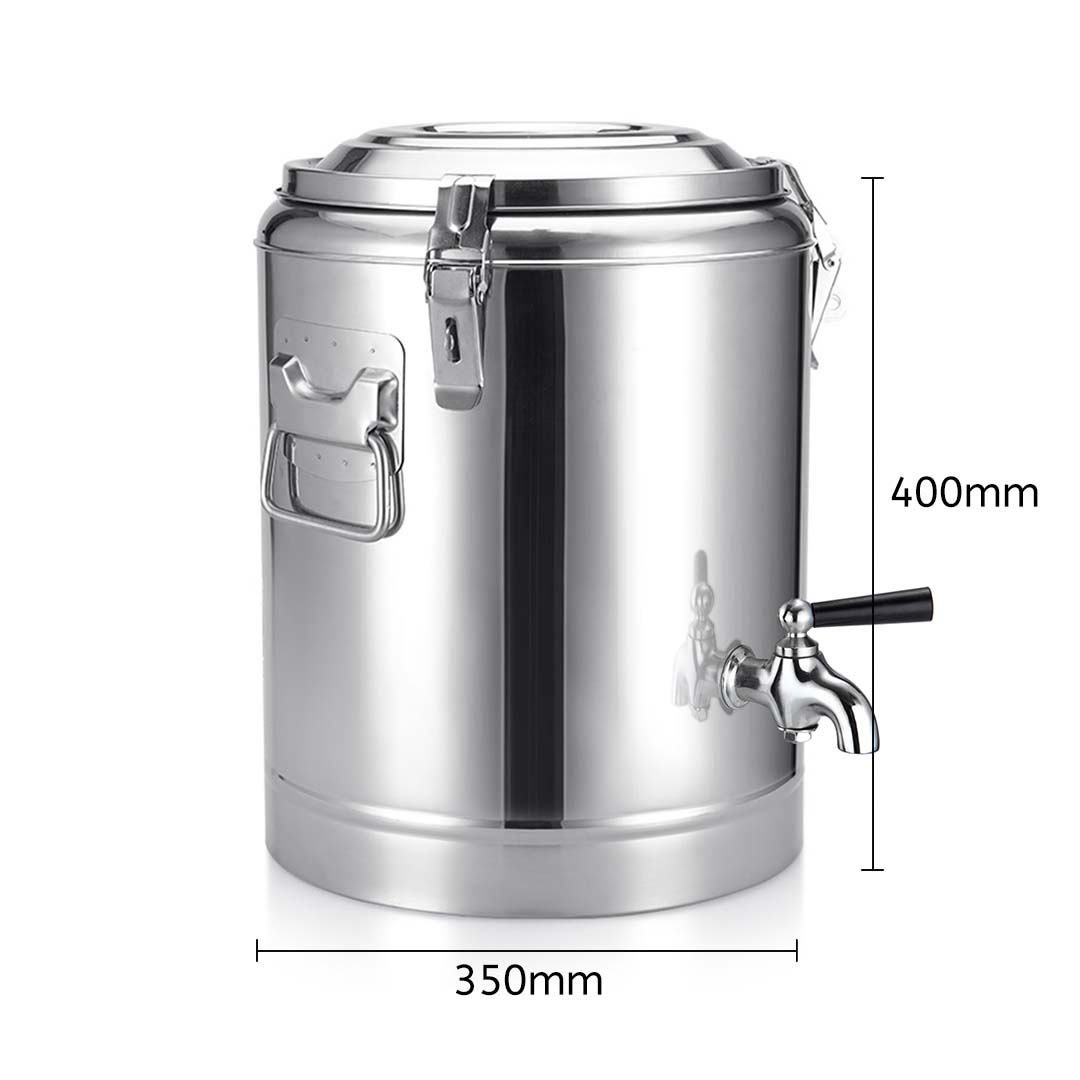 Soga 2 X 30 L Stainless Steel Insulated Stock Pot Dispenser Hot & Cold Beverage Container With Tap