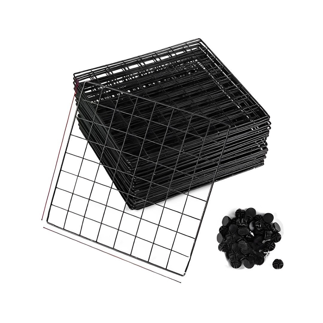 Black Portable 4 Tier Cube Storage Organiser Foldable DIY Modular Grid Space Saving Shelf