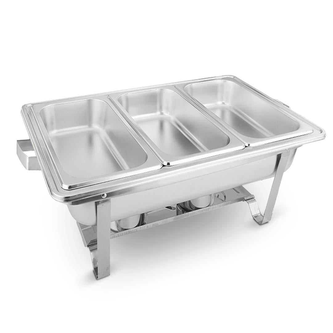 Soga 3 L Triple Tray Stainless Steel Chafing Food Warmer Catering Dish