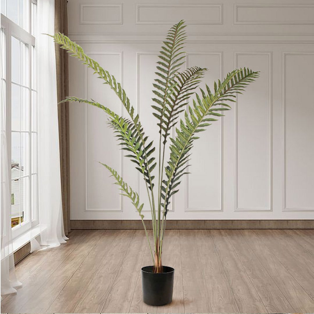 Soga 210cm Artificial Green Rogue Hares Foot Fern Tree Fake Tropical Indoor Plant Home Office Decor