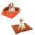 Soga Orange Dual Purpose Cushion Nest Cat Dog Bed Warm Plush Kennel Mat Pet Home Travel Essentials