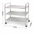 Soga 3 Tier 81x46x85cm Stainless Steel Kitchen Dinning Food Cart Trolley Utility Round Small