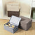 Coffee Large Portable Double Zipper Storage Box Moisture Proof Clothes Basket Foldable Home Organiser