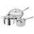 Soga 6 Piece Cookware Set 18/10 Stainless Steel 3 Ply Frying Pan, Milk, And Soup Pot With Lid