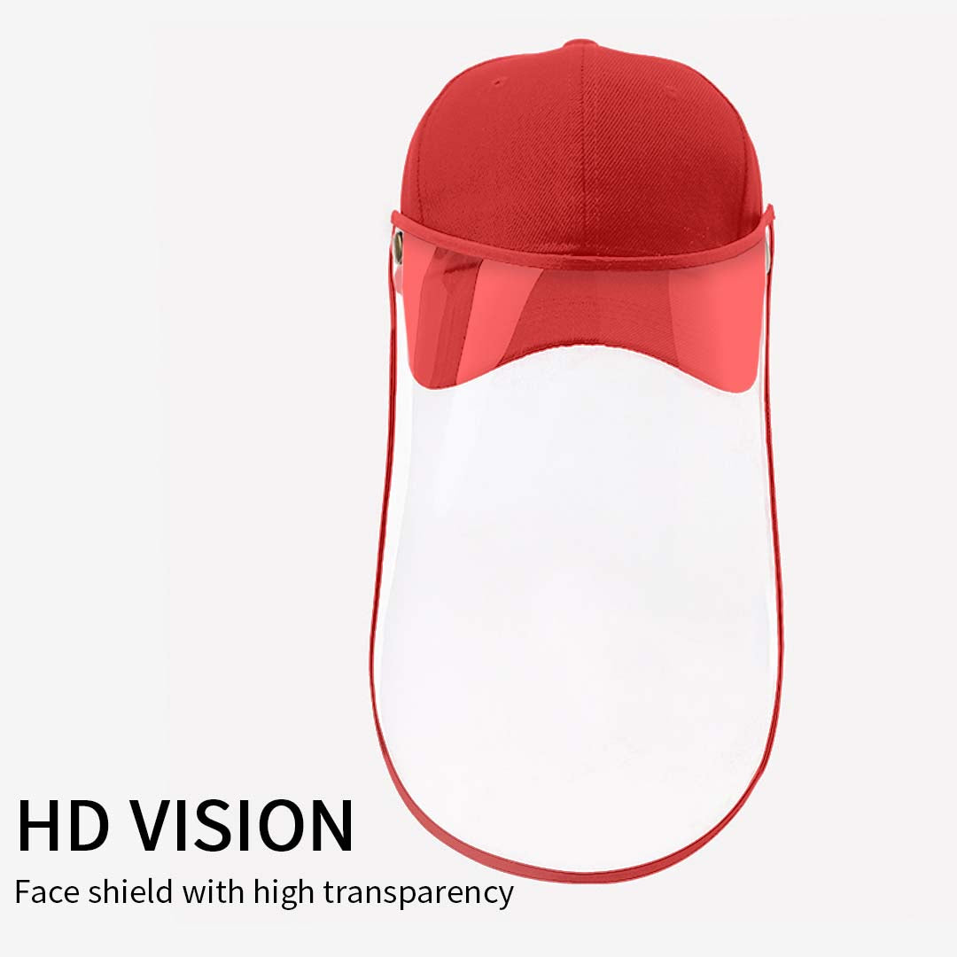 4 X Outdoor Protection Hat Anti Fog Pollution Dust Protective Cap Full Face Hd Shield Cover Kids Red