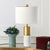 Soga 2 X 60cm White Marble Bedside Modern Desk Table Lamp Living Room Shade With Cylinder Base