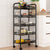 Soga 2 X 5 Tier Steel Black Bee Mesh Kitchen Cart Multi Functional Shelves Portable Storage Organizer With Wheels