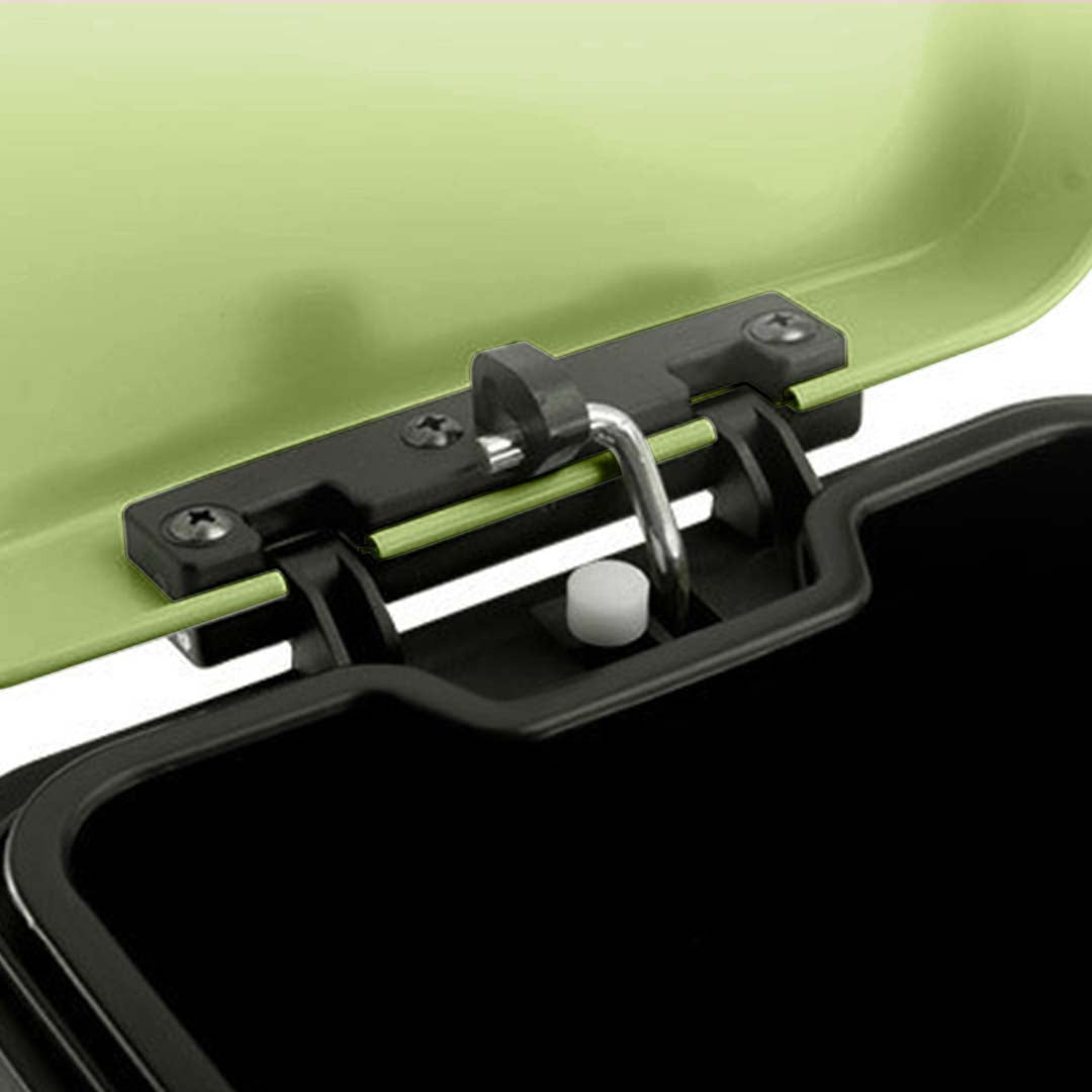 Soga Foot Pedal Stainless Steel Rubbish Recycling Garbage Waste Trash Bin Square 12 L Green