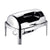 6.5L Stainless Steel Double Soup Tureen Bowl Station Roll Top Buffet Chafing Dish Catering Chafer Food Warmer Server