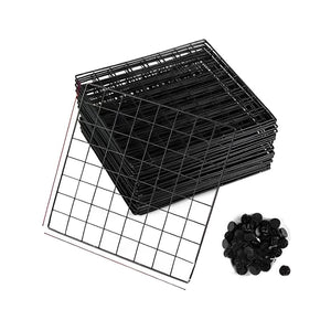 2X Black Portable 3 Tier Cube Storage Organiser Foldable DIY Modular Grid Space Saving Shelf