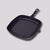 Soga 23.5cm Square Ribbed Cast Iron Frying Pan Skillet Steak Sizzle Platter With Handle