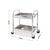 Soga 2 X 2 Tier 75x40x83cm Stainless Steel Kitchen Trolley Bowl Collect Service Food Cart Small