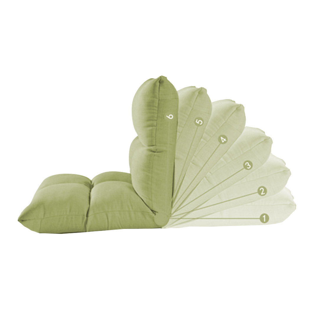 Soga 4 X Lounge Floor Recliner Adjustable Lazy Sofa Bed Folding Game Chair Yellow Green