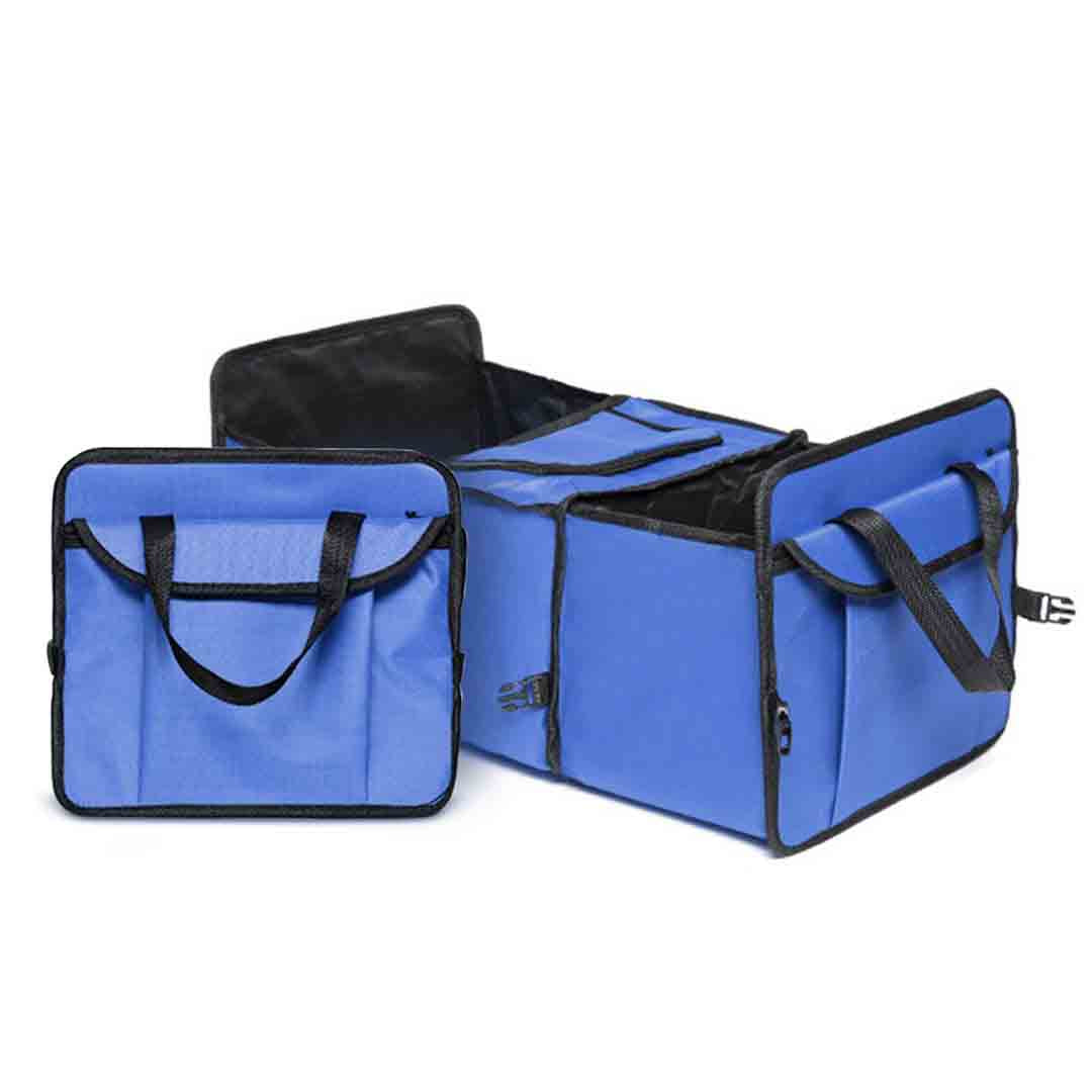 Soga Car Portable Storage Box Waterproof Oxford Cloth Multifunction Organizer Blue