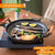 Soga 35cm Cast Iron Frying Pan Skillet Steak Sizzle Fry Platter With Wooden Handle No Lid