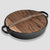 Soga 33cm Round Cast Iron Pre Seasoned Deep Baking Pizza Frying Pan Skillet With Wooden Lid