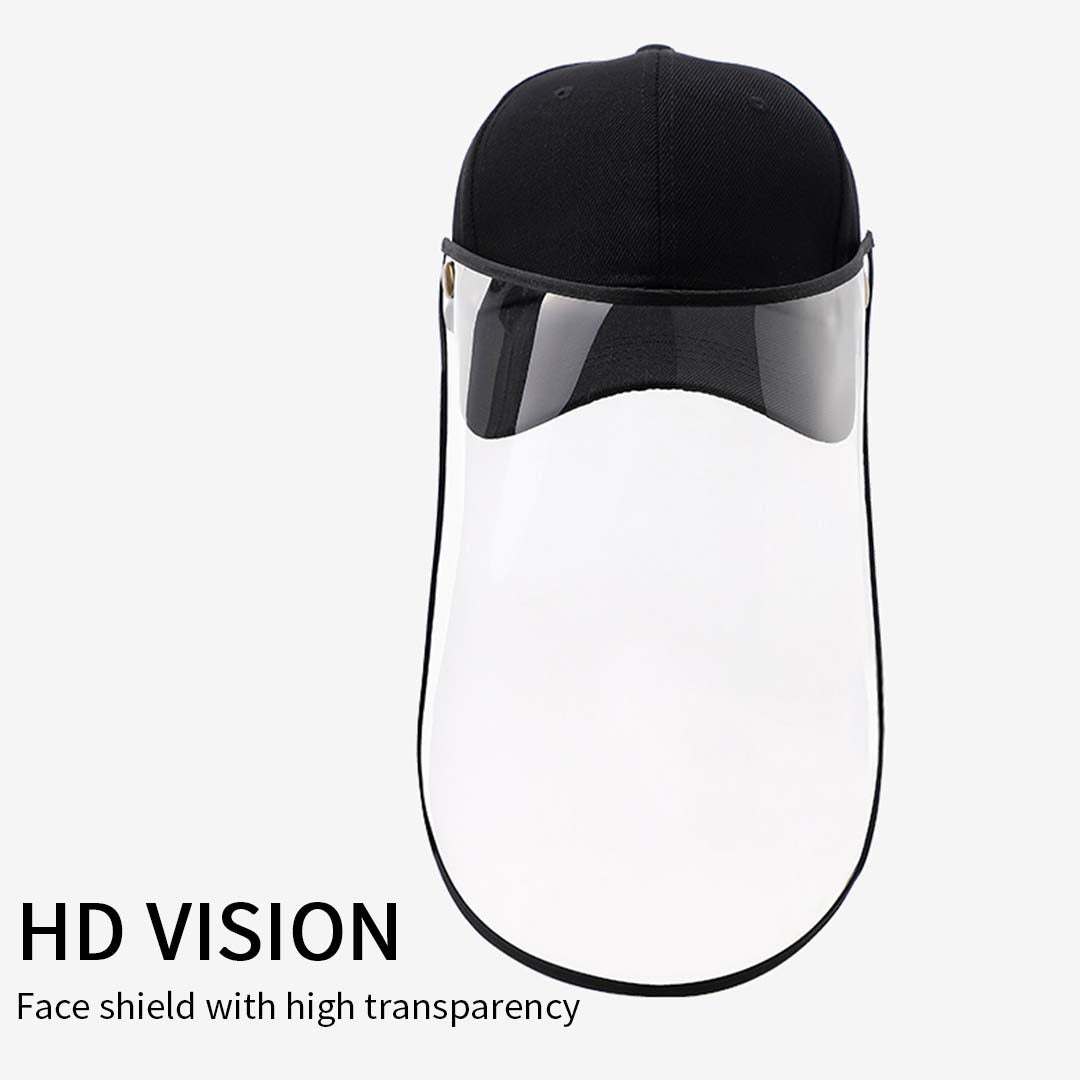 4 X Outdoor Protection Hat Anti Fog Pollution Dust Protective Cap Full Face Hd Shield Cover Adult Black/White