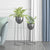 Soga 50cm Round Wire Metal Flower Pot Stand With Black Flowerpot Holder Rack Display