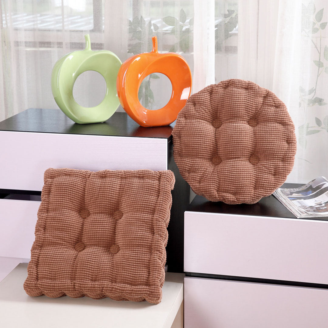 4X Coffee Square Cushion Soft Leaning Plush Backrest Throw Seat Pillow Home Office Decor