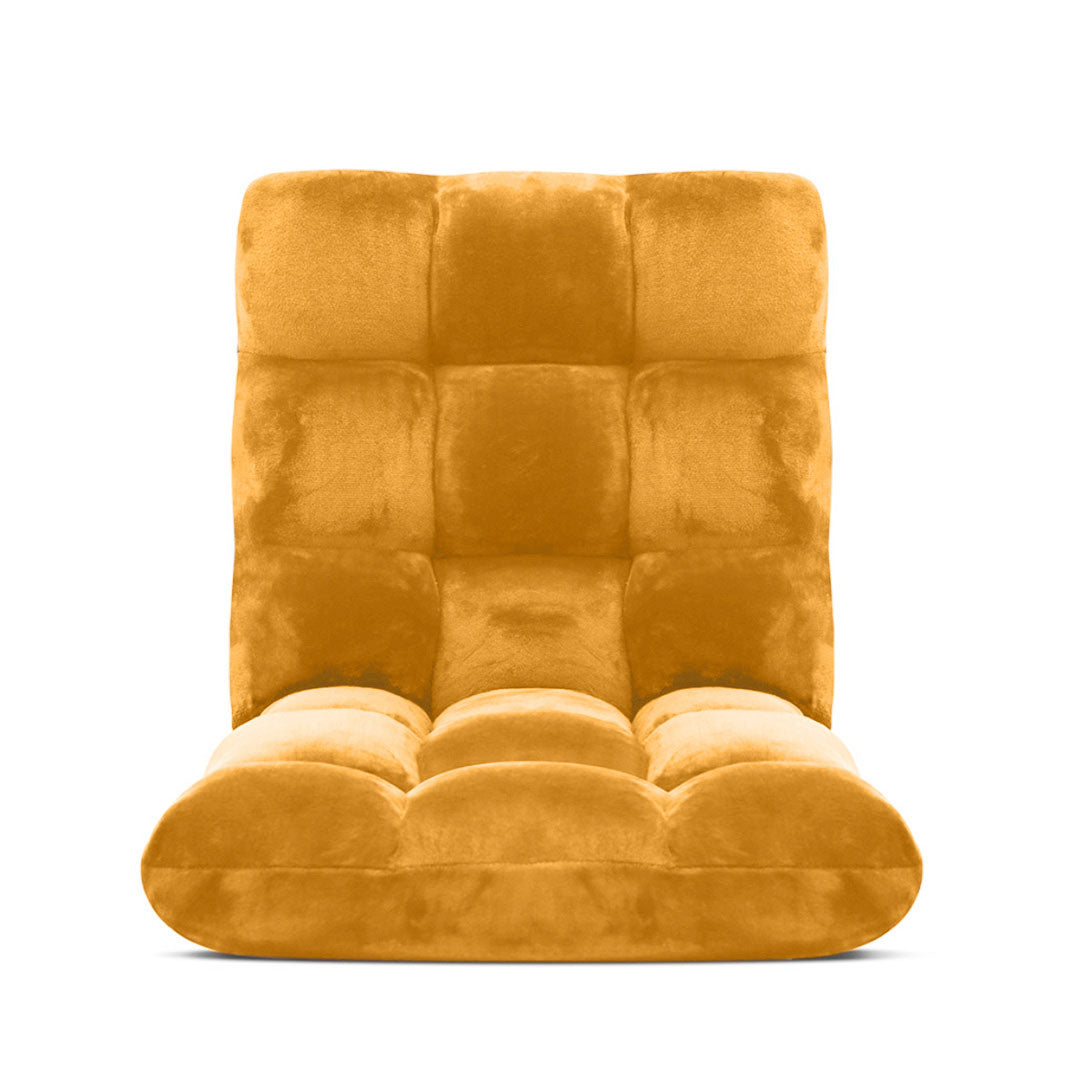 Soga 4 X Floor Recliner Folding Lounge Sofa Futon Couch Folding Chair Cushion Apricot
