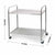 Soga 2 Tier 81x46x85cm Stainless Steel Kitchen Dining Food Cart Trolley Utility Round Small